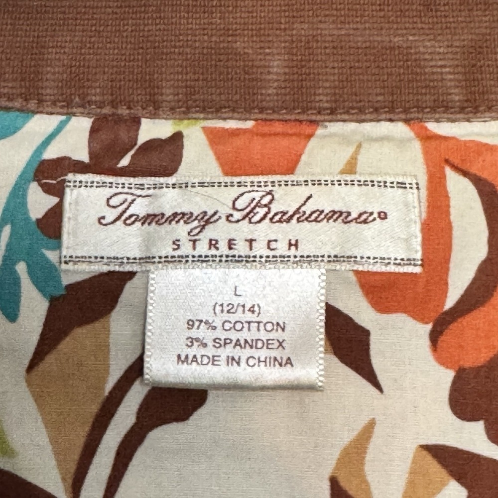 Tommy Bahama Stretch Jacket‎ L Brown Embroidered Western Boho Floral Lined - Picture 4 of 13